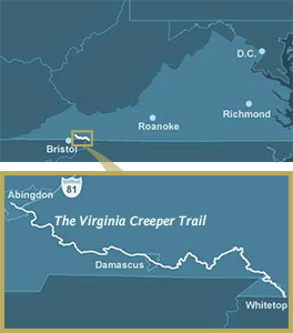 Virginia Creeper Trail Map