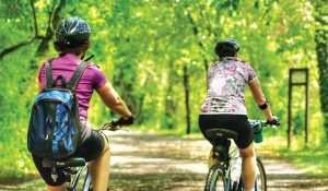 ladies biking the Creeper Trail